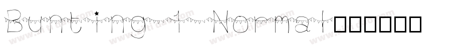Bunting 1 Normal字体转换
